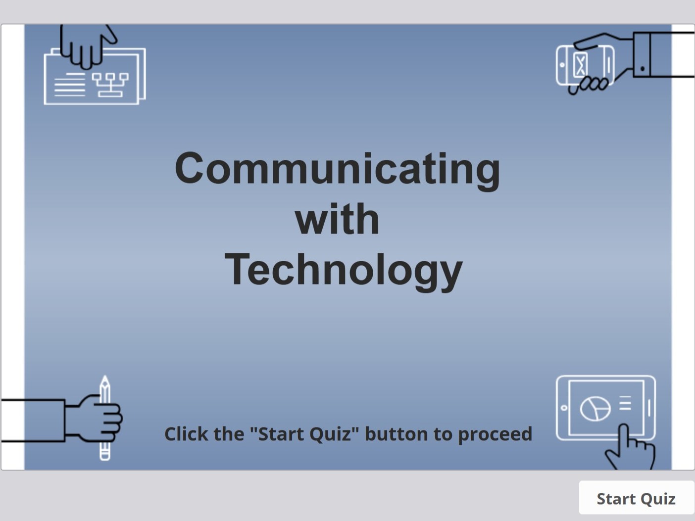 Communicating with Technology iSpring activity screenshot
