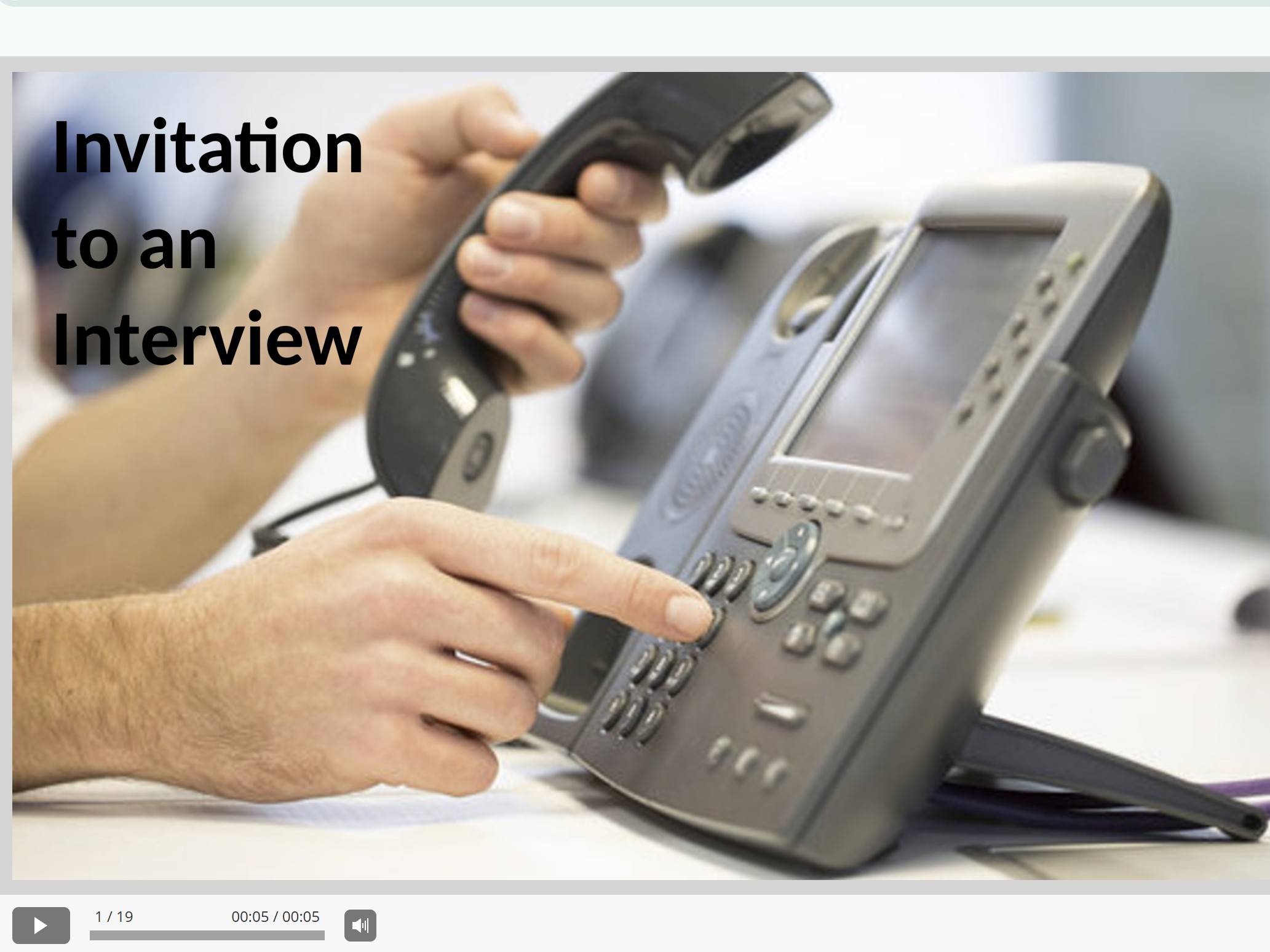 Invitation to Interview module thumbnail